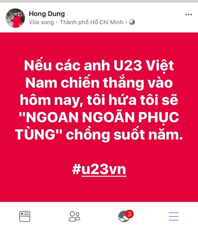 Hom nay Viet Nam vo dich, nhung loi hua cua cac anh chong, chi vo nay se ra sao?