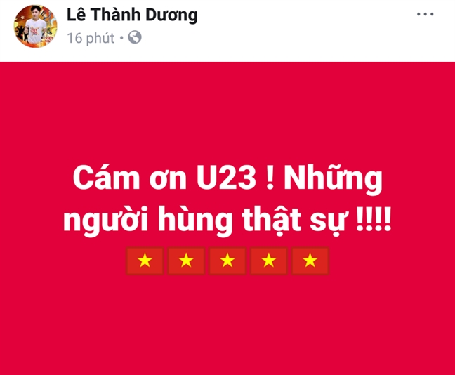 Nghe si Viet: 'U23 Viet Nam da thuc su la nhung anh hung'