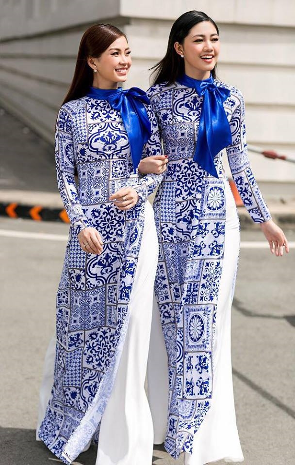 My nhan Viet tich cuc lang xe mau ao dai cach tan Tet 2018