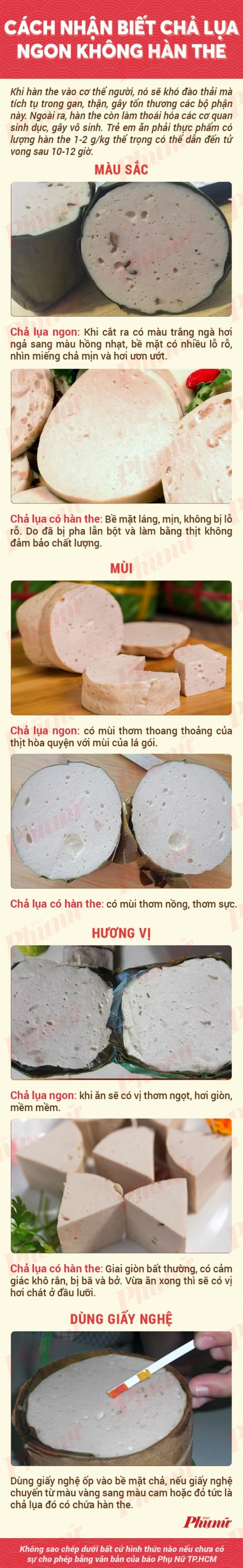 Cách nhận biết chả lụa ngon không hàn the cho ngày tết