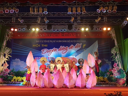 Huyen Binh Chanh: Chung ket hoi thi Duyen dang ao dai