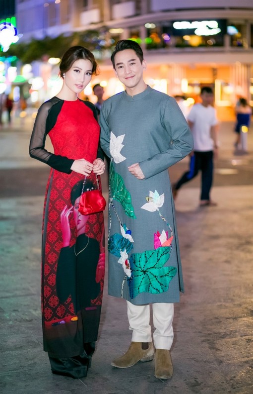 Diễm My 9X dịu dàng trong tà áo dài truyền thống