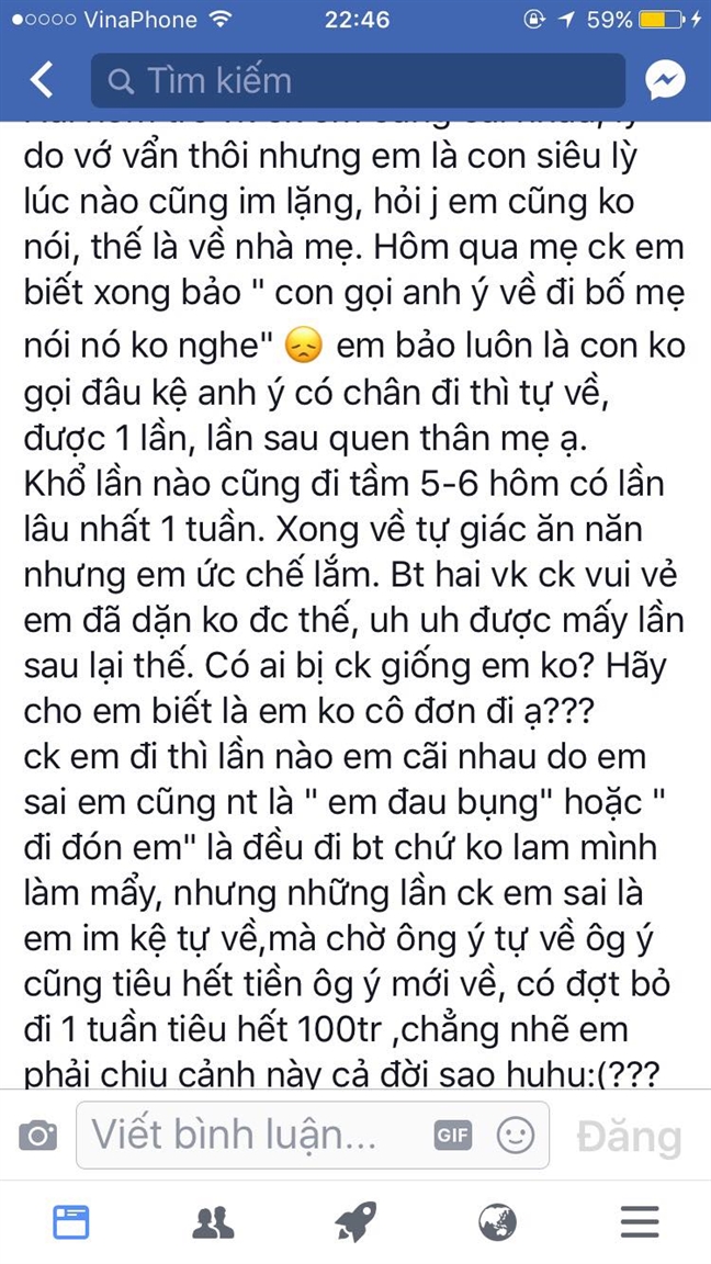 Cu gian vo, chong lai bo ve nha me de