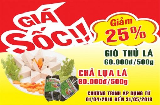 Chương trình giảm giá chả lụa 30.04