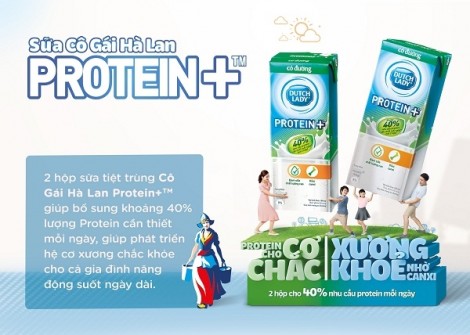 Cô Gái Hà Lan ra mắt sữa tiệt trùng có đường Protein+TM mới đáp ứng 40% nhu cầu protein hàng ngày