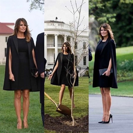 Bóc mác 3 bộ cánh hàng hiệu Melania Trump mặc tại quốc yến Nhà Trắng