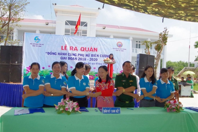 Hoi Phu nu Tay Ninh ra quan chuong trinh 'Dong hanh cung phu nu bien cuong'