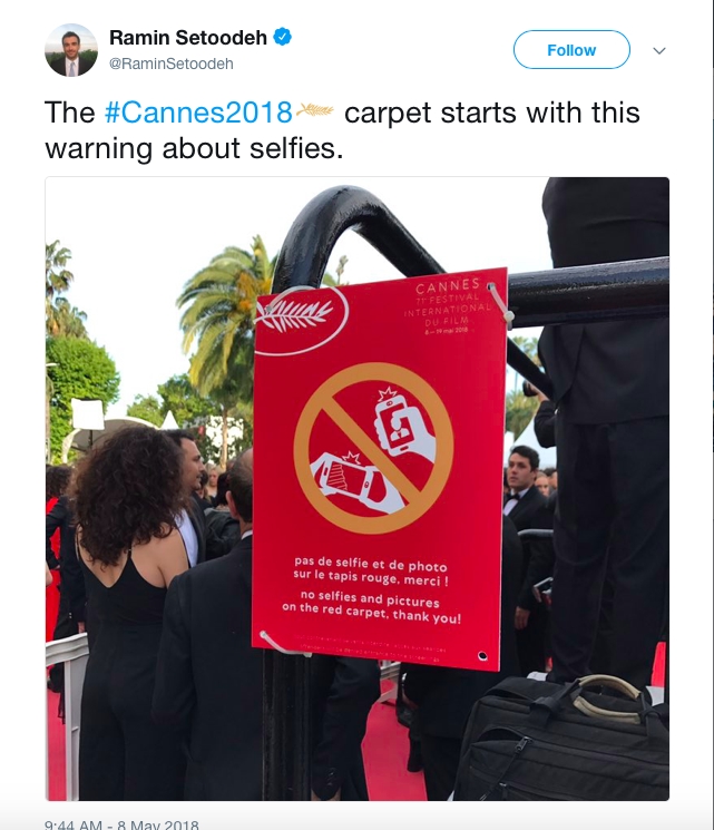 BTC ban lenh cam, khach moi van selfie tren tham do Cannes 2018