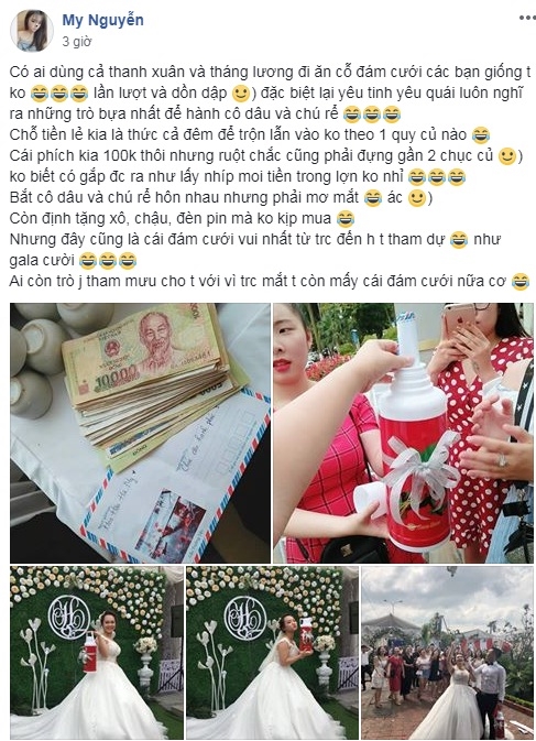 Co gai danh ca thanh xuan va thang luong di an co cuoi bang chiec phich toan tien le