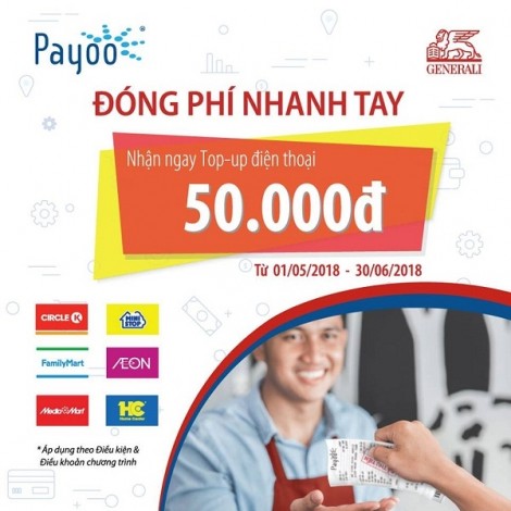Generali Việt Nam mang đến nhiều ưu đãi hơn cho khách hàng đóng phí qua Payoo