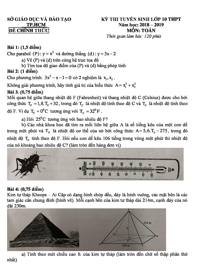 Hoc sinh TP.HCM bat ngo vi de toan bat tinh nhiet do cua de khi keu