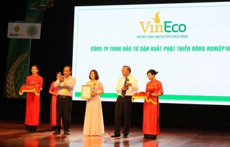 VinEco đạt danh hiệu Thương hiệu vàng nông nghiệp Việt Nam