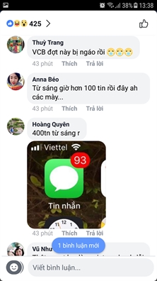 Khach hang Vietcombank lien tuc bi 'doi bom' hang tram tin nhan