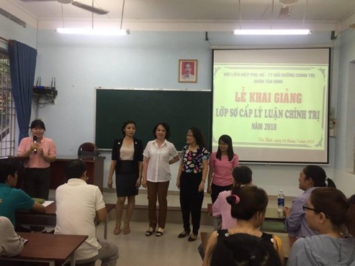 Q.Tân Bình: 60 cán bộ, hội viên học sơ cấp Lý luận chính trị