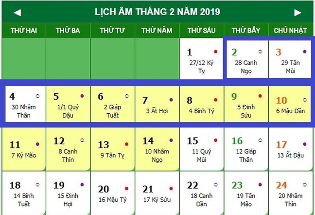 Tet Nguyen dan Ky Hoi 2019 co the nghi 9 ngay