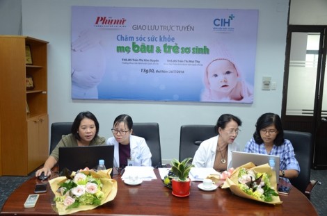 Giao lưu trực tuyến 'Chăm sóc sức khỏe mẹ bầu và trẻ sơ sinh'