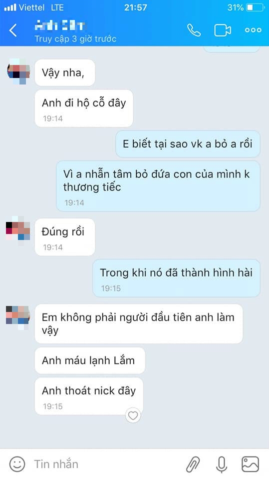 Chang trai mau lanh bat co gai bo thai: Dung dua con de niu keo dan ong, em sai roi!
