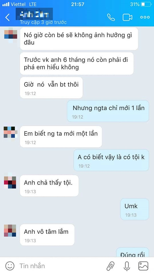 Chang trai mau lanh bat co gai bo thai: Dung dua con de niu keo dan ong, em sai roi!