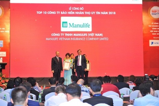 Manulife Việt Nam giữ vững vị trí trong Top 3 công ty bảo hiểm nhân thọ uy tín 2018