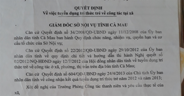 Vu 44 tri thuc tre o Ca Mau chua nhan duoc tro cap: Don vi su dung lao dong khong pham luat?