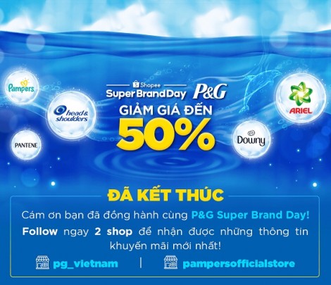 Doanh số bán hàng của P&G tăng gấp 450 lần trong ngày hội hàng chính hãng trên Shopee