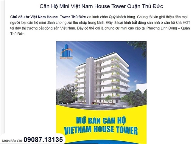 Dua nhau 'hoa kiep' nha o rieng le thanh... chung cu mi-ni