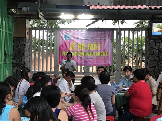 Huyen Binh Chanh: Ra mat Chi hoi Phu nu cong nhan lao dong