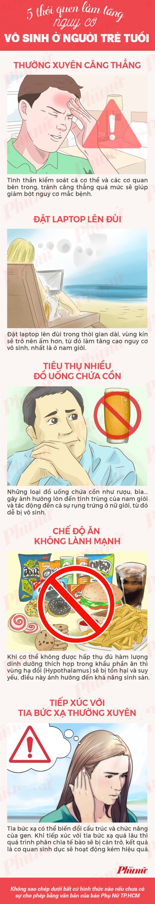 Thói quen gây vô sinh ở người trẻ