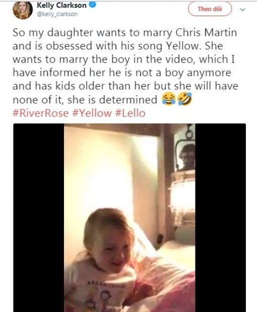 Con gái 4 tuổi của Kelly Clarkson bất ngờ thổ lộ ‘người trong mộng’