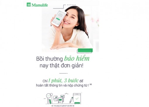 Đột phá từ Manulife Việt Nam: nộp yêu cầu bồi thường bảo hiểm trong vòng 1 phút