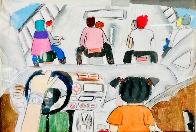 Ngộ nghĩnh với tranh vẽ giao thông của họa sĩ nhí - Báo Phụ Nữ