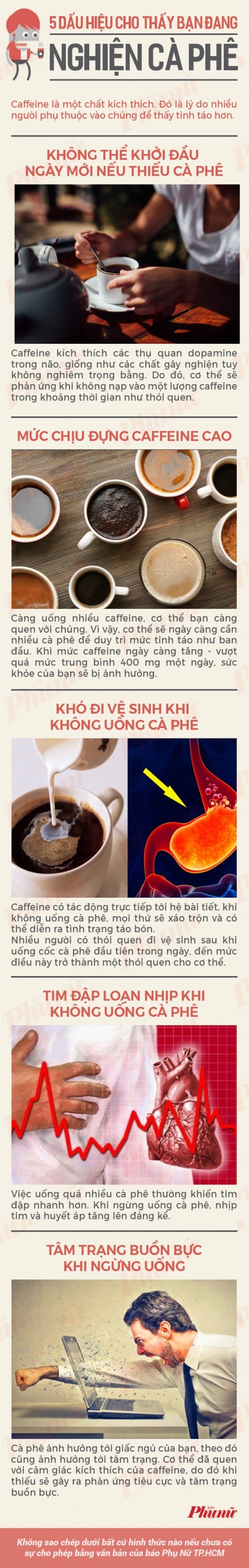 Dấu hiệu cho thấy bạn bị nghiện cà phê