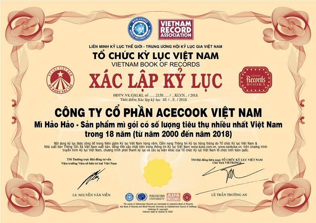 Hao Hao lap ky luc san pham mi an lien duoc tieu thu nhieu nhat Viet Nam