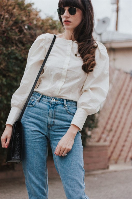 Bí quyết phối đồ với áo tay phồng 'chất lừ', không lo 'bánh bèo'