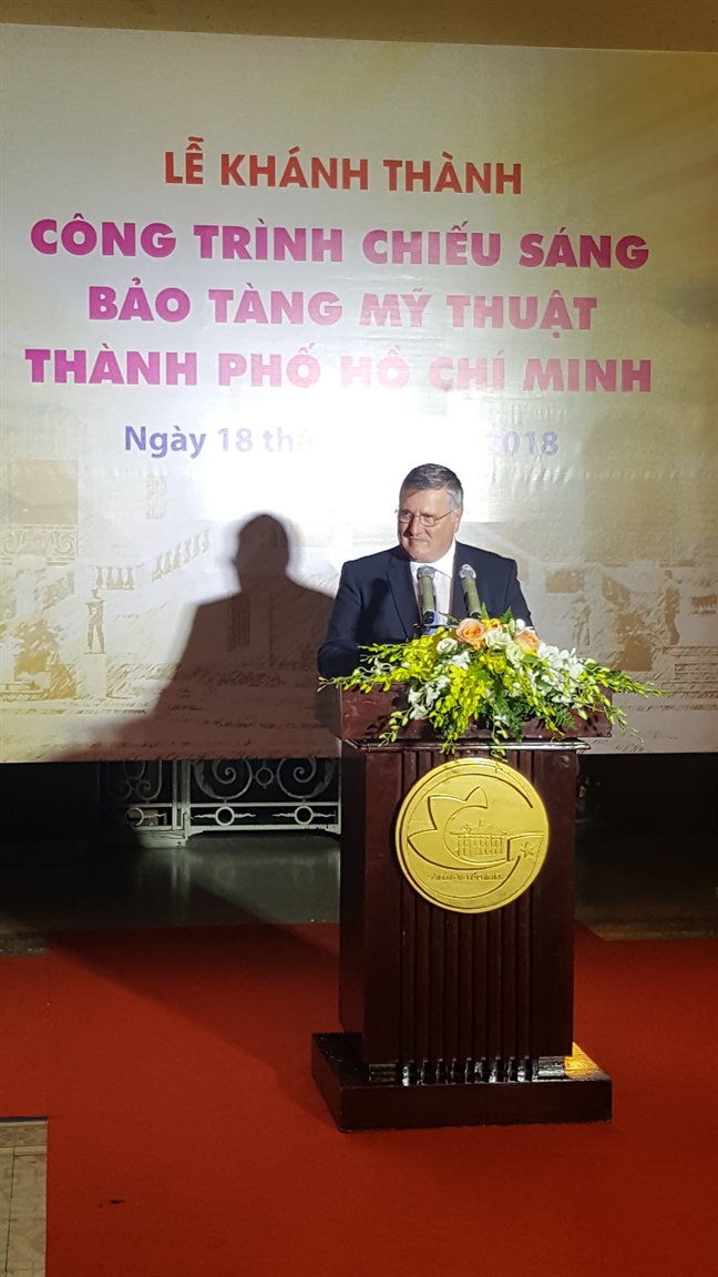 Bao tang My thuat TP.HCM khanh thanh cong trinh chieu sang