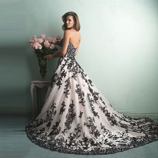 18 mẫu váy cưới màu đen đẹp ma mị - Ngôi sao