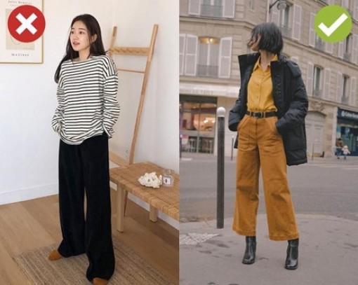 Những mẹo diện quần ống rộng sao cho sành điệu