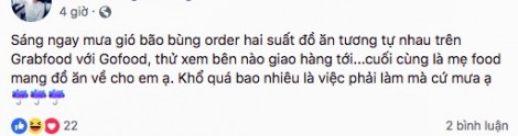 Ứng dụng đặt xe, đồ ăn 'chập chờn' ngày mưa bão