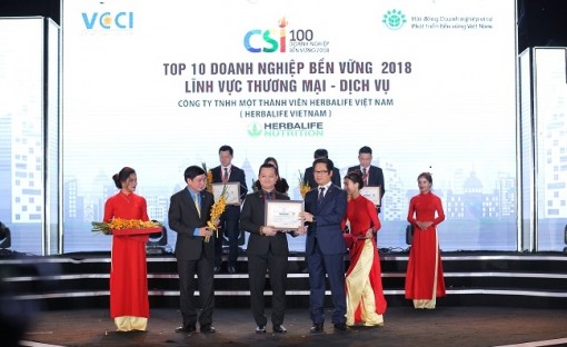 Herbalife được vinh danh trong danh sách 10 doanh nghiệp bền vững lĩnh vực dịch vụ thương mại