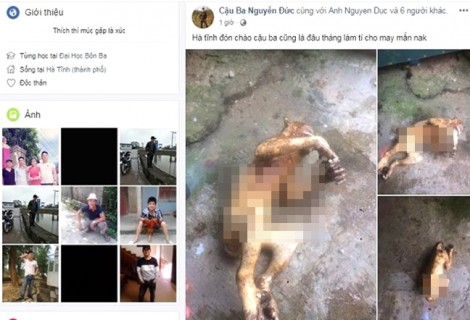 Cảnh cáo thanh niên đăng ảnh giết khỉ lên Facebook để câu like