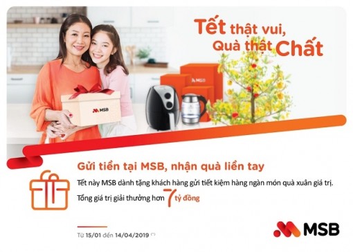 Ngân hàng Hàng Hải chi 7 tỷ đồng tặng quà tết cho người gửi tiết kiệm