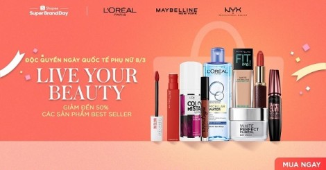Shopee và L'Oréal chào mừng ngày 8/3 bằng chương trình Super Brand Day trên toàn khu vực