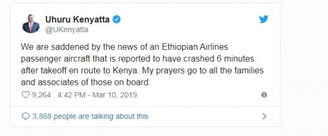 Thế giới tiếc thương những nạn nhân trong vụ rơi máy bay ở Ethiopia