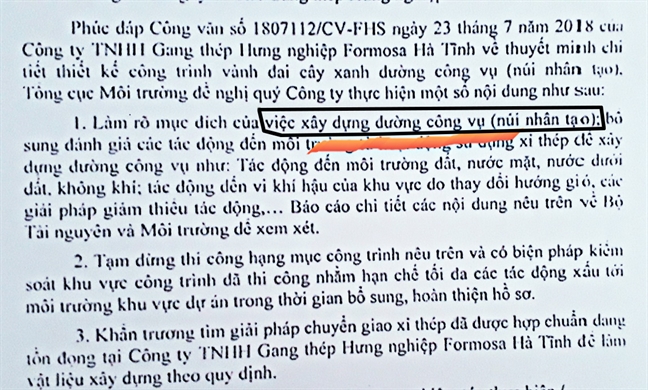 Vu Formosa: Ai 'bao che' de nui xi thep khong lo thanh vanh dai xanh?