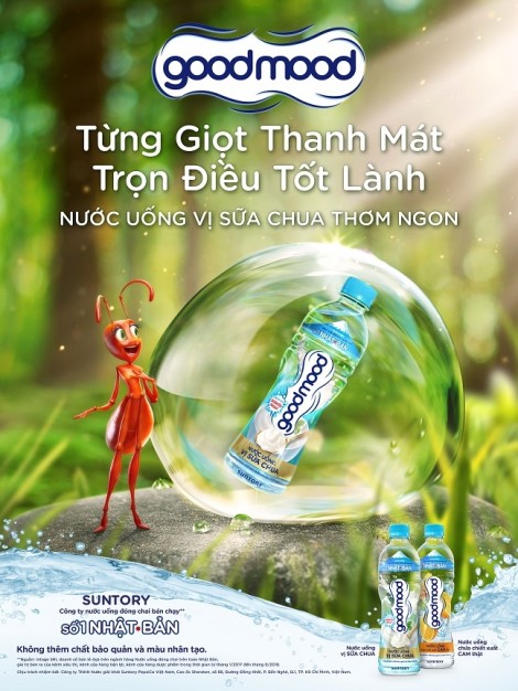 Nước uống có vị Good Mood, chính thức được Suntory tung ra tại thị trường Việt Nam