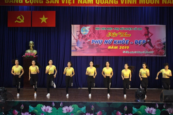 Huyen Cu Chi: Hang tram phu nu tham gia hoi thao 'Phu nu khoe - dep'