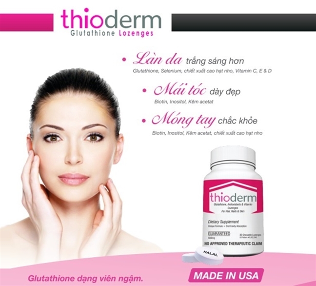 Lay lai lan da tuoi tre voi vien ngam trang da Thioderm Glutanthione