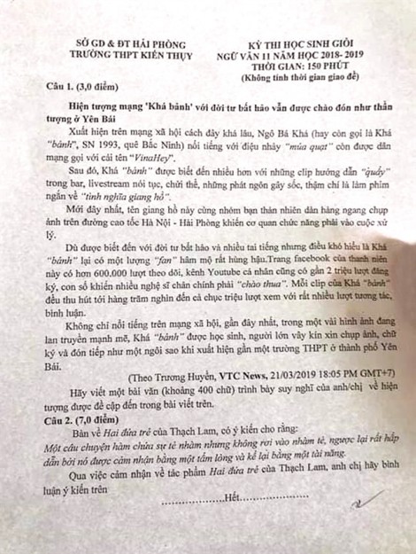 Khá 'bảnh' vào đề văn: Đổi mới giáo dục không phải làm cái khác người