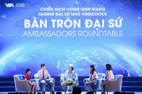 Ngôi sao điện ảnh Dương Tử Quỳnh thảo luận bàn tròn với các 'đại sứ nhỏ' VinSchool trong chiến dịch 3500Lives