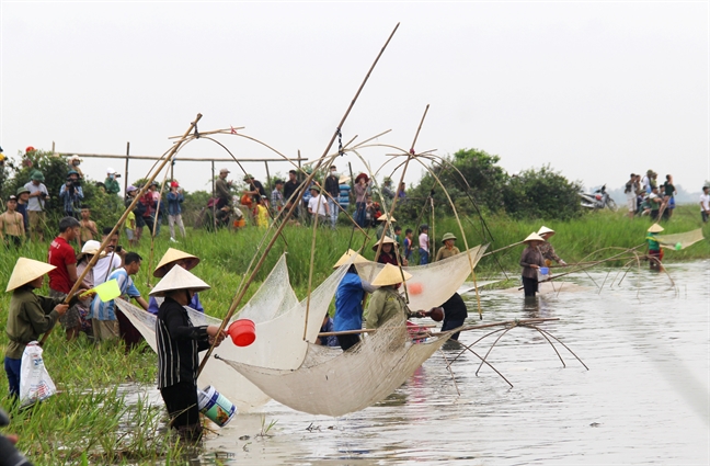 Ngan nguoi mang nom ua xuong dam bat ca sau tieng hu lon